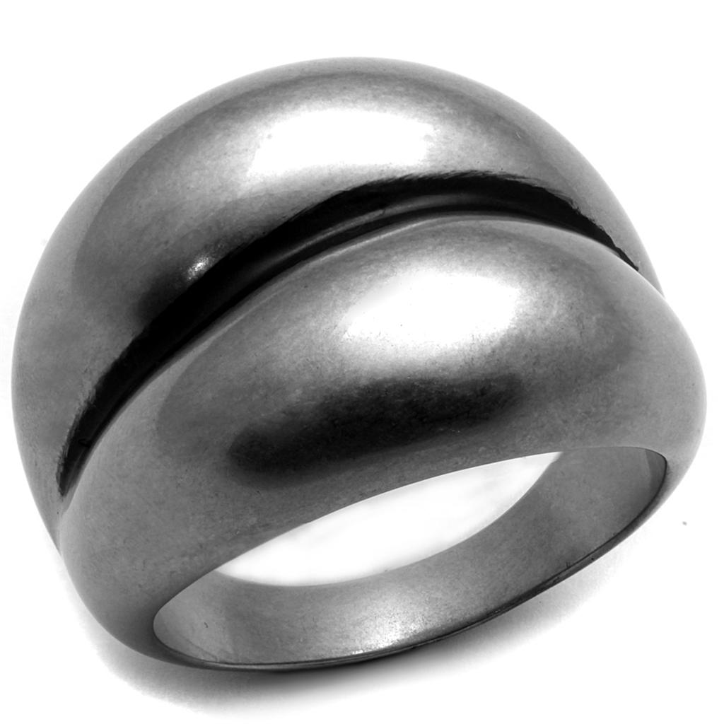 JCE2415 Antique Silver Stainless Steel Ring with No Stone